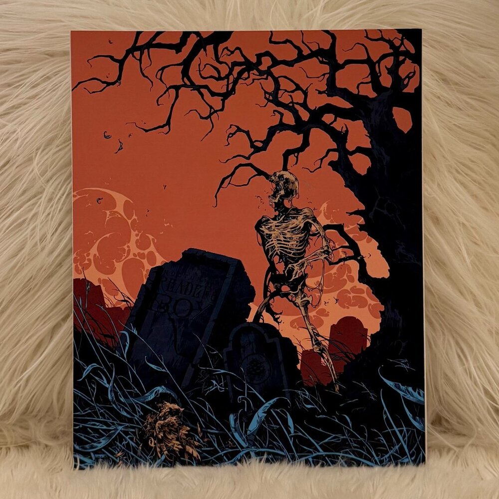 ART print RARE Skeleton Zombie 8"x10"